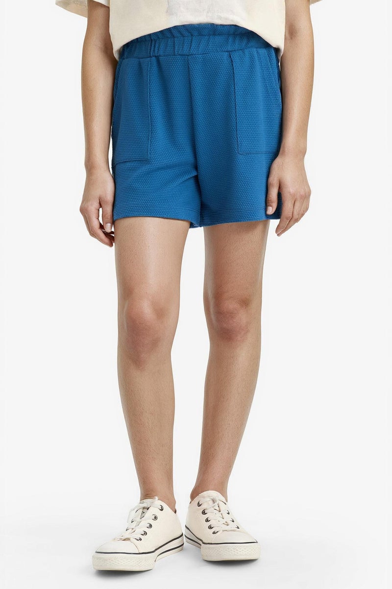 DeFacto Blue Girl Girl Elastic Waist Pocketed Shorts Casual - Image 4